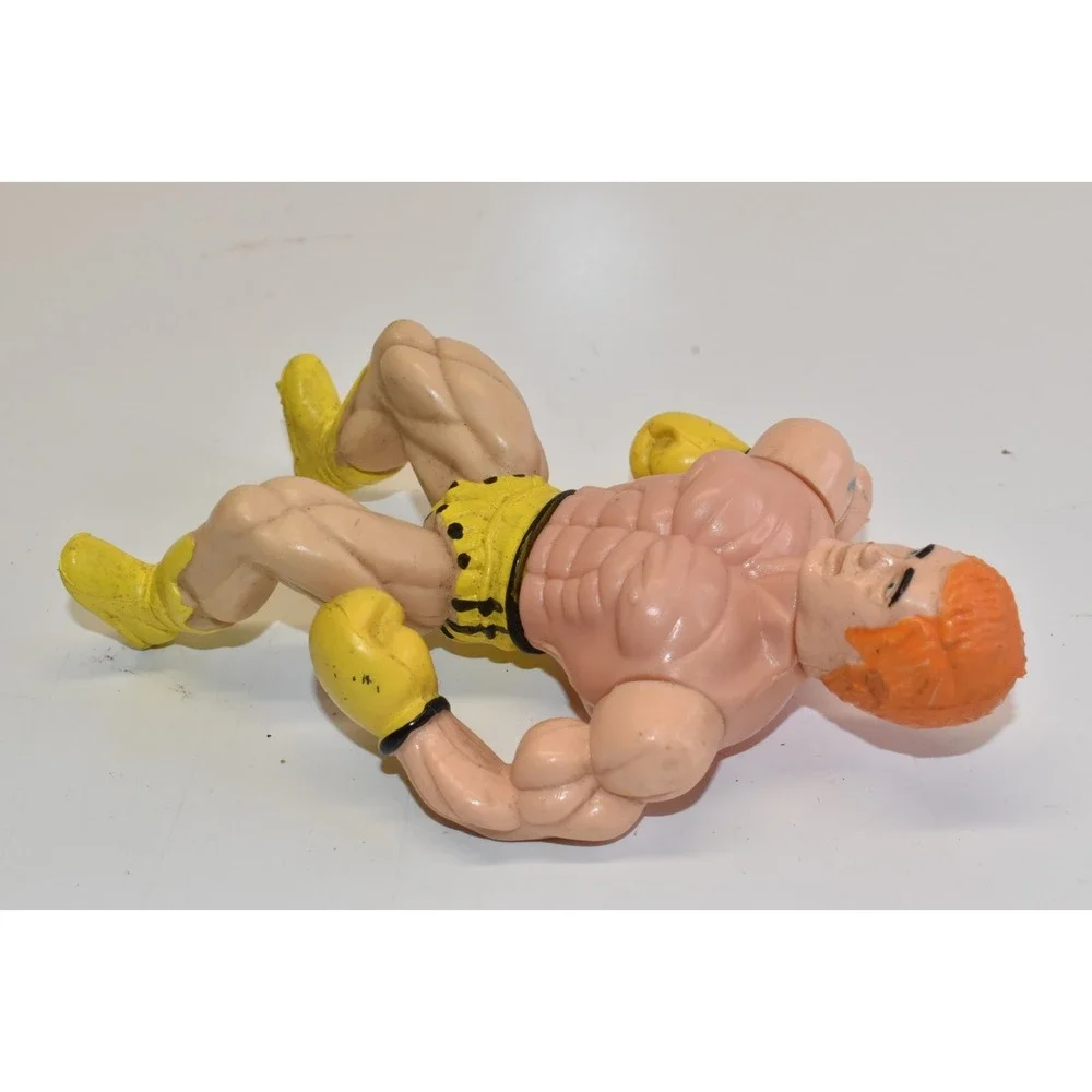 Vintage 1980s E Toys World Champion The Boxer Yellow Trunks KO Figure Rare‎